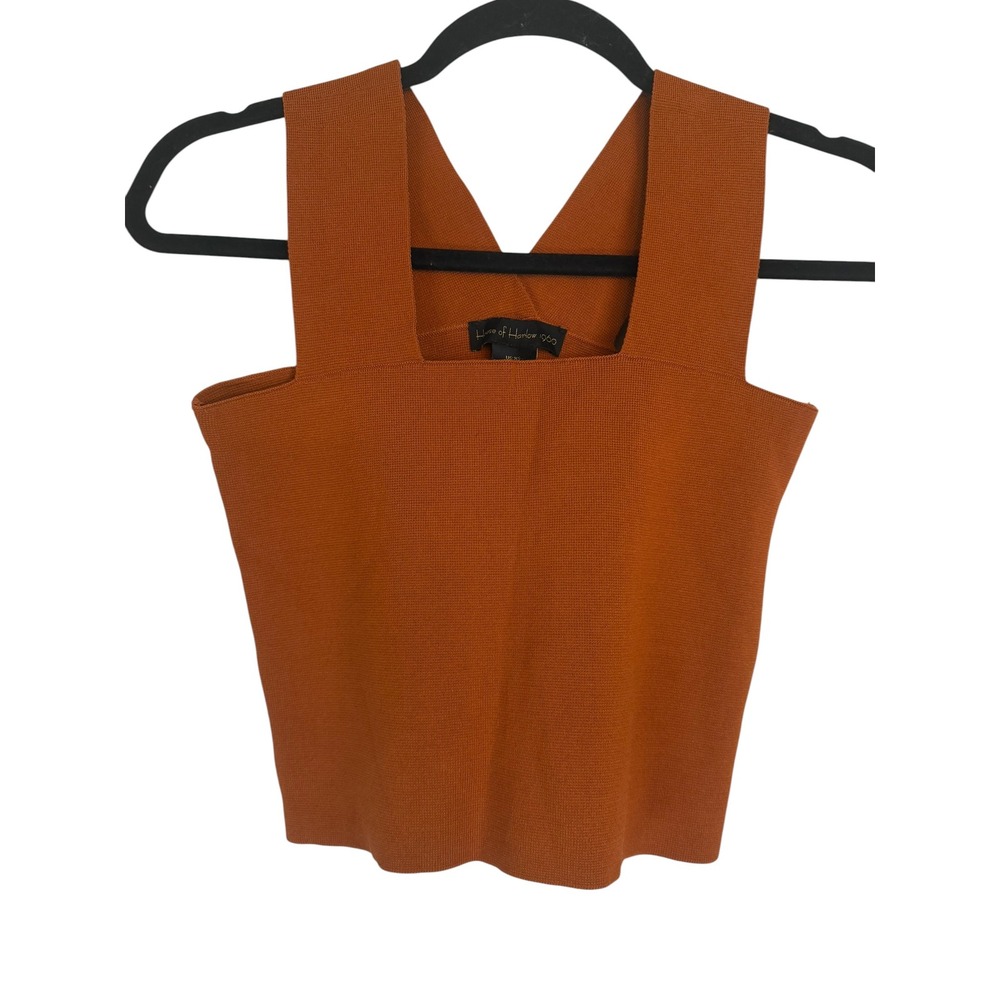 House of Harlow 1960 Rust Orange Knit Cross Back Tank Top XS